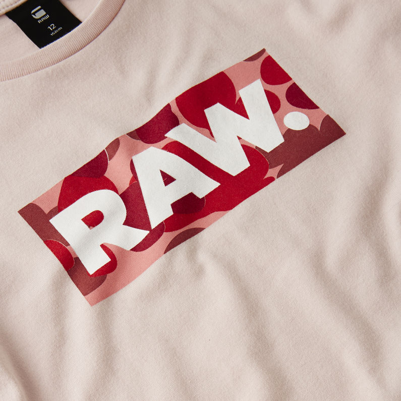 G-Star RAW® Camiseta Graphic Rosa detail shot
