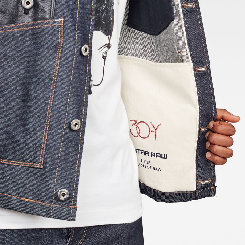 G-STAR® Veste 30 Years Ladson Bleu foncé detail shot
