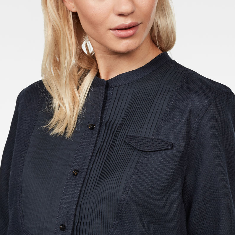 G-Star RAW® Pleated Bib Tunic Shirt Dark blue