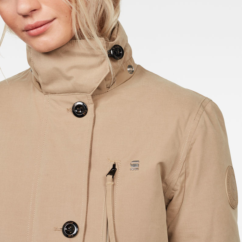 G-STAR® New Duty Padded Parka Braun detail shot