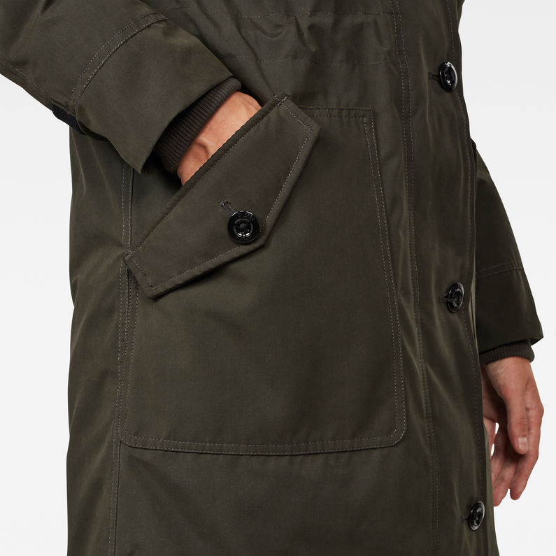 G-STAR® New Duty Padded Parka Grey detail shot