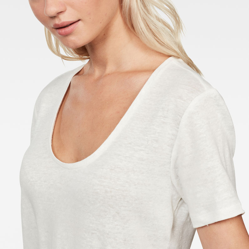 G-Star RAW® Deep T-Shirt White detail shot