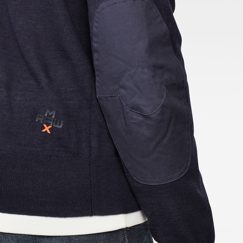 G-STAR® MAXRAW III Polo Knit Dark blue detail shot