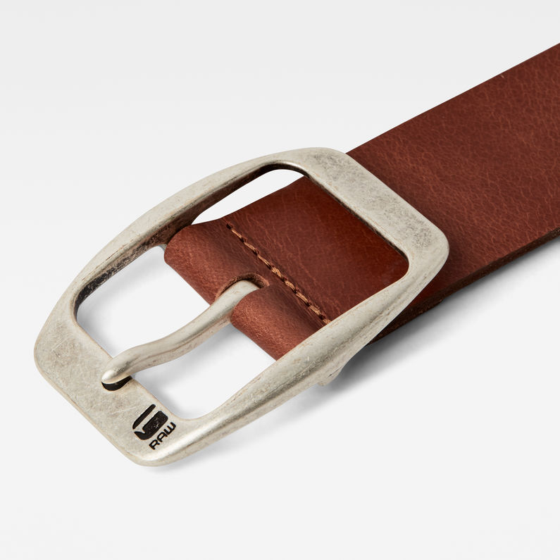 G-STAR® Ladd Belt Brown detail shot buckle