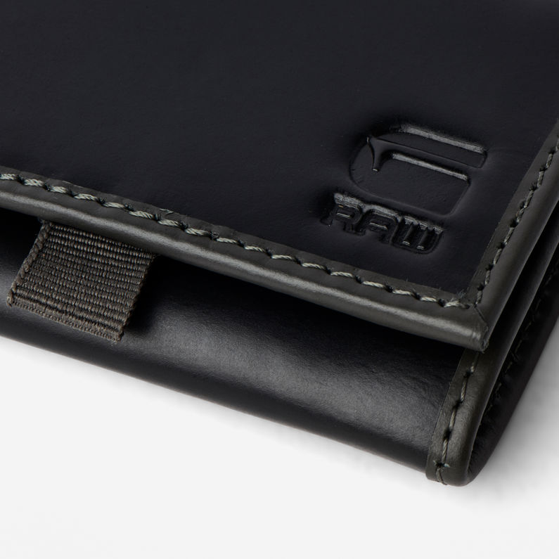 G-Star RAW® Portefeuille Axler CC Leather Noir detail shot