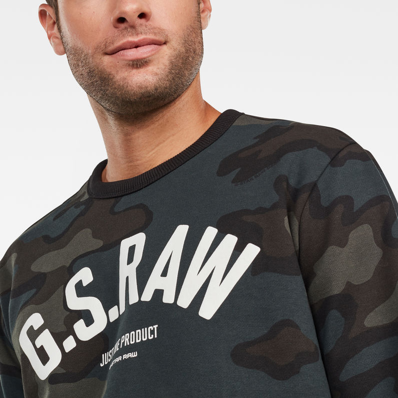 G-Star RAW® Graphic 12 Slim Pullover Schwarz detail shot
