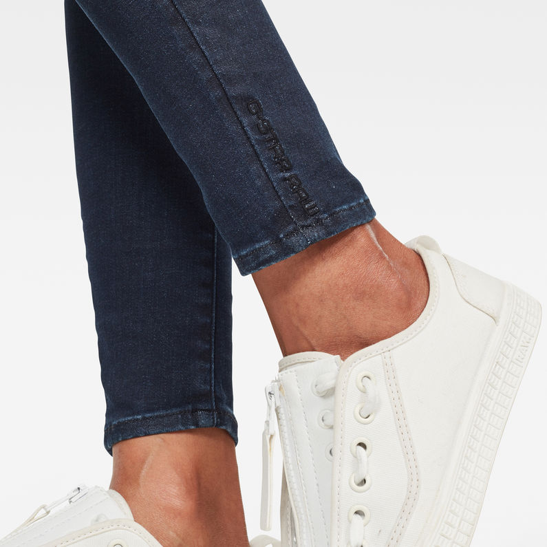 G-STAR® High Super Skinny Jeans Dunkelblau detail shot