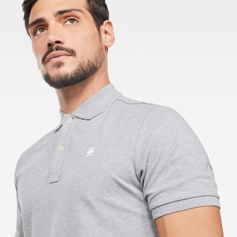 G-Star RAW® Dunda Slim Polo Grey detail shot