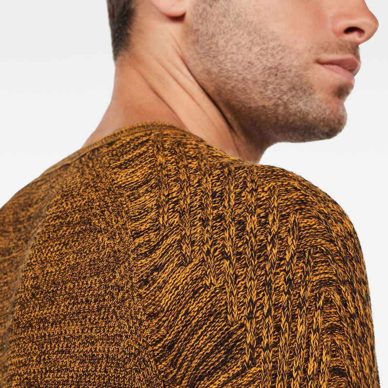 G-Star RAW® Muzaki Knitted Sweater Yellow detail shot
