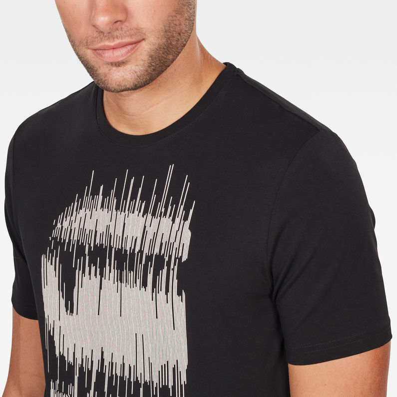 G-Star RAW® T-shirt Graphic 6 Slim Noir detail shot