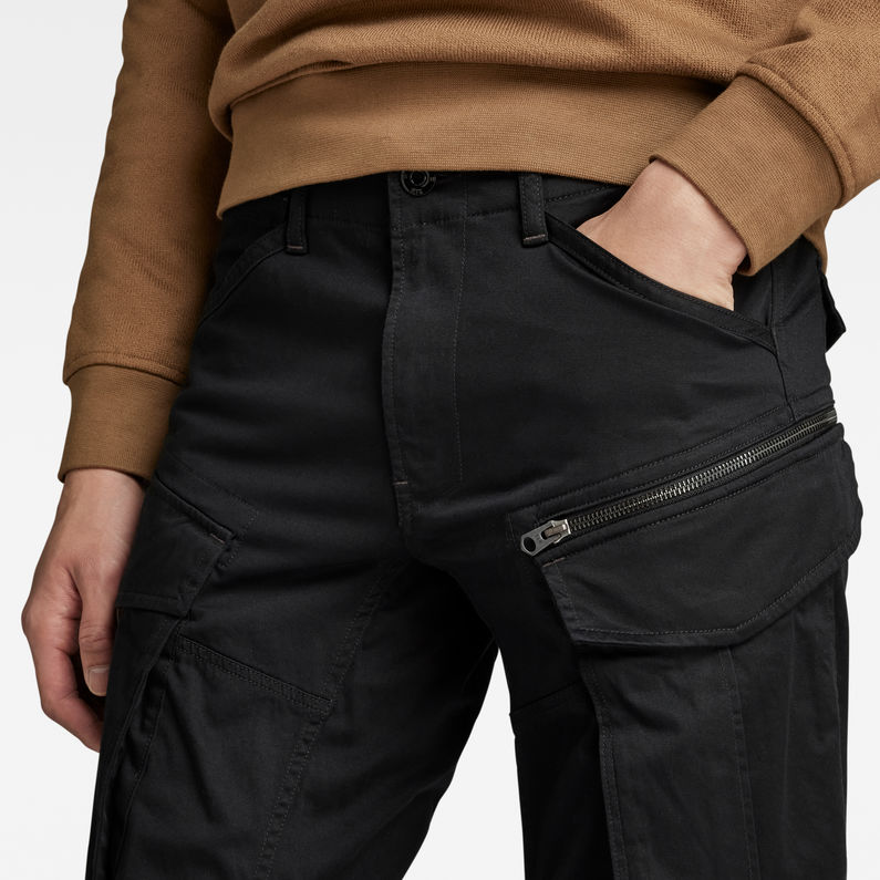 G-Star RAW® Rovic Zip 3D Straight Tapered Hose Schwarz detail shot