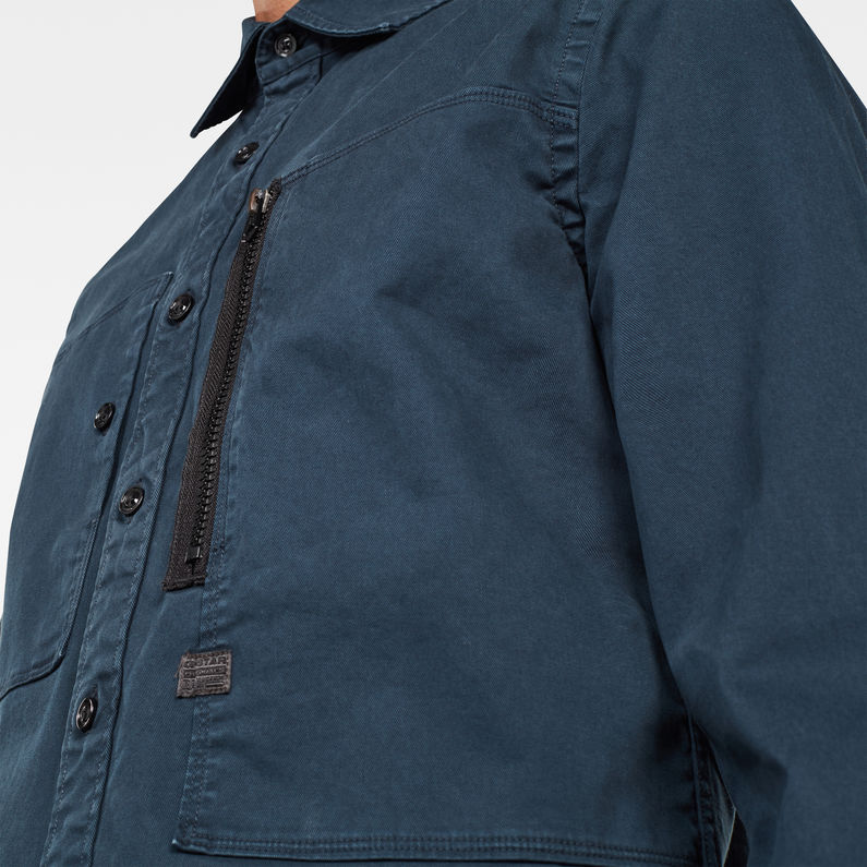 G-Star RAW® Powel Slim Shirt Midden blauw detail shot