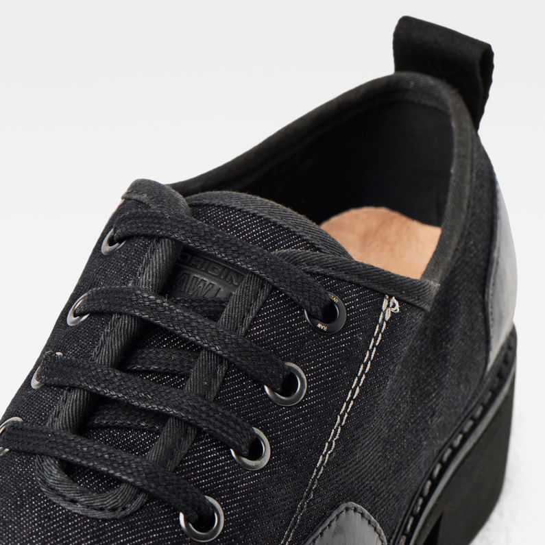 sneakers with raw denim