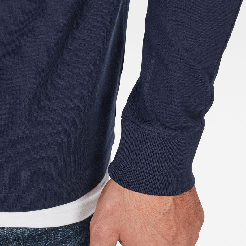 G-Star RAW® Korpaz Mock T-Shirt Dark blue detail shot