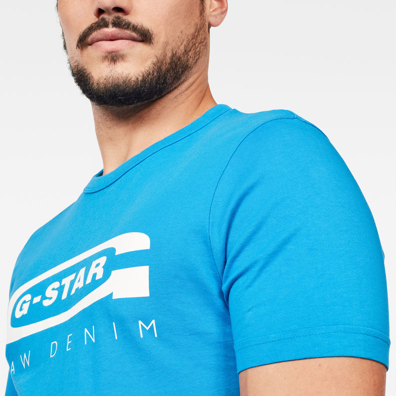 G-Star RAW® Camiseta Graphic 4 Slim Azul oscuro detail shot