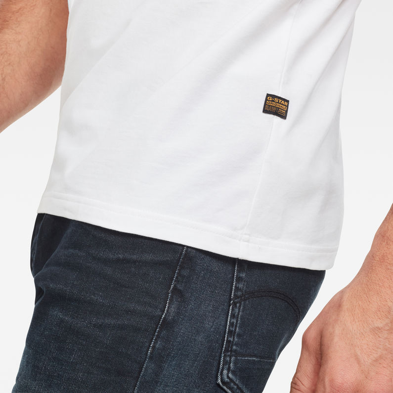 G-Star RAW® T-shirt Graphic 6 Slim Blanc detail shot