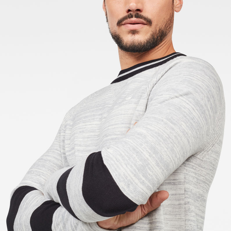 G-Star RAW® Core straight Knitted Sweater Grey detail shot