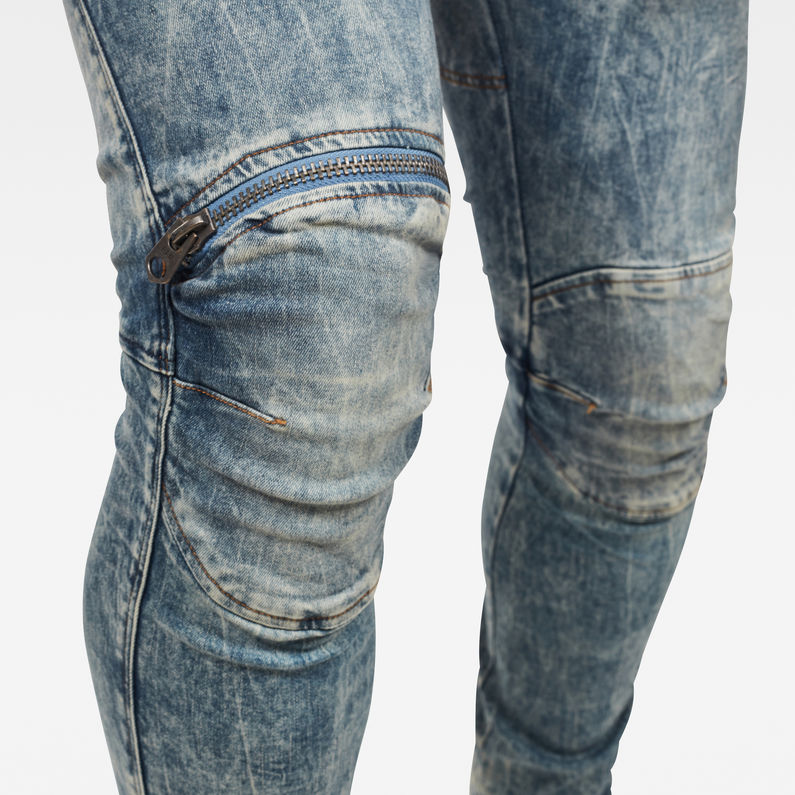G-Star RAW® 5620 3D Zip Knee Skinny Jeans Bleu clair