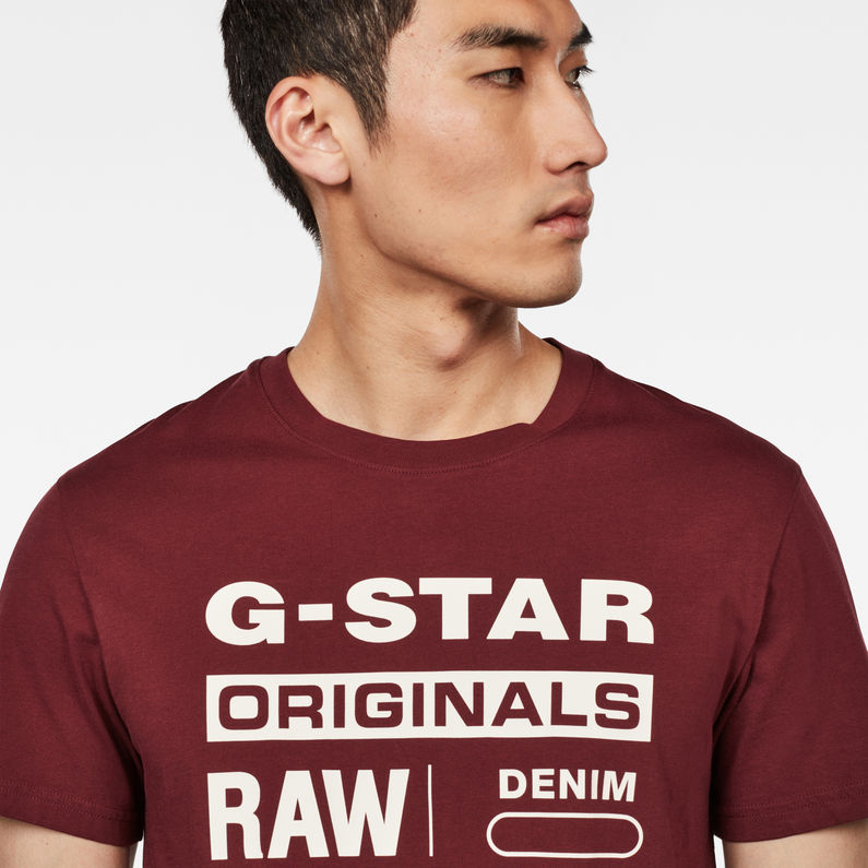 G-Star RAW® T-shirt Graphic 8 Rouge detail shot