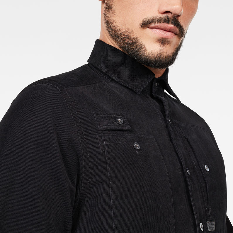G-Star RAW® Chemise Utility HA Straight Noir detail shot