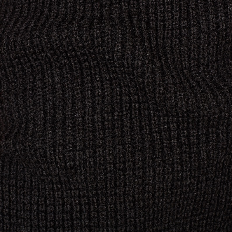 G-Star RAW® Stagione Zip Through Knitted Sweater Black fabric shot