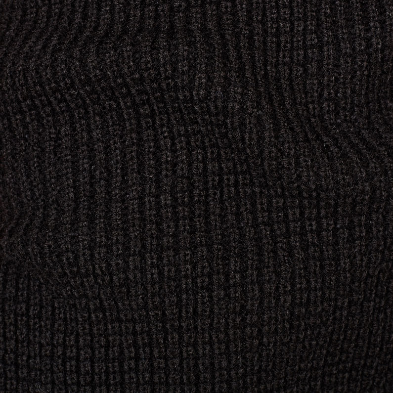 G-STAR® Stagione Zip Through Knitted Sweater ブラック fabric shot