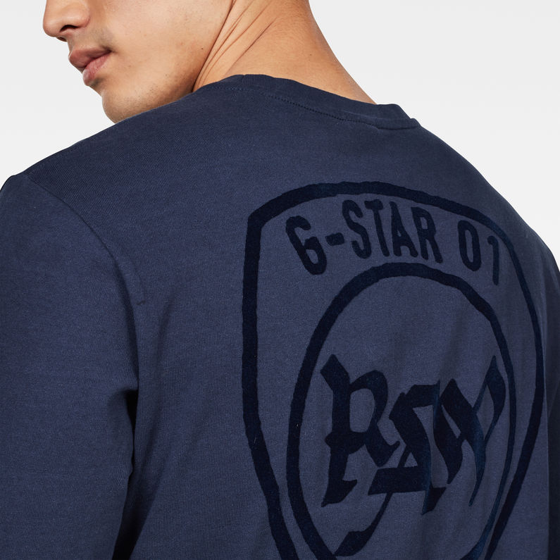 G-Star RAW® Graphic 10 Top Dark blue detail shot