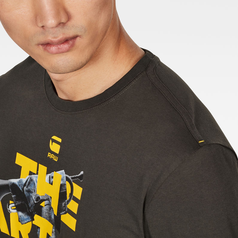 G-Star RAW® T-shirt Graphic 17 Photo Gris detail shot