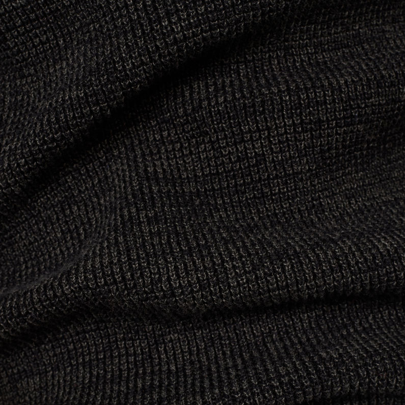 G-Star RAW® Jersey Muzaki 1\2 Zip Knitted Negro fabric shot