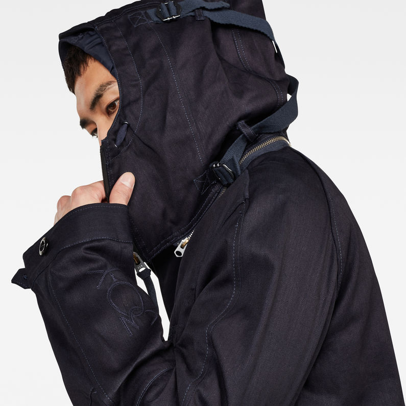 G-STAR® 30 Years New York Raw Parka Dark blue detail shot