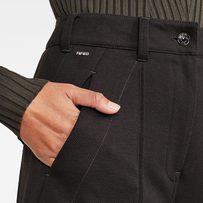 G-STAR® Pantalon Army High Wide Leg Noir detail shot