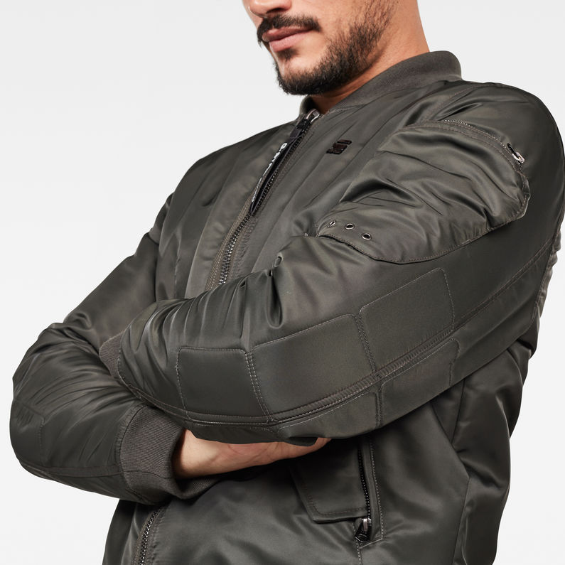 G-STAR® Arris Bomber Jacket Grey detail shot