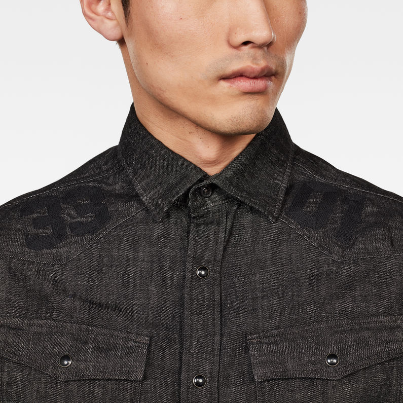 G-Star RAW® 3301 Slim Shirt Black detail shot