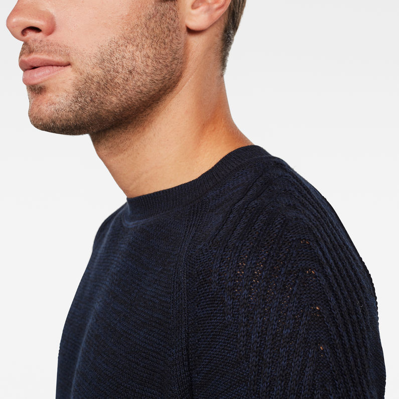 G-Star RAW® Muzaki Knitted Sweater Black detail shot