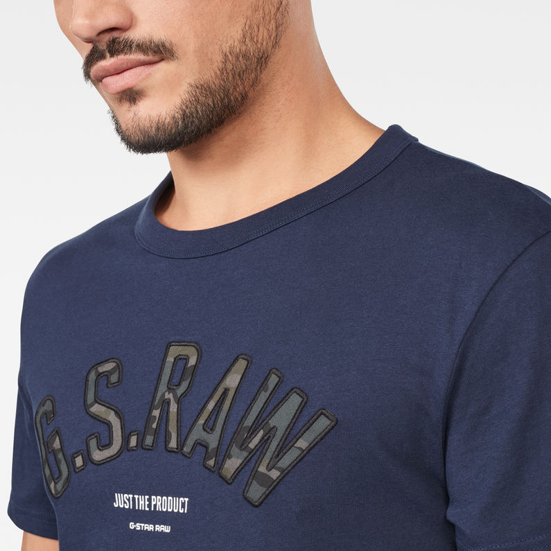 G-Star RAW® Camiseta Graphic 12 Azul oscuro detail shot