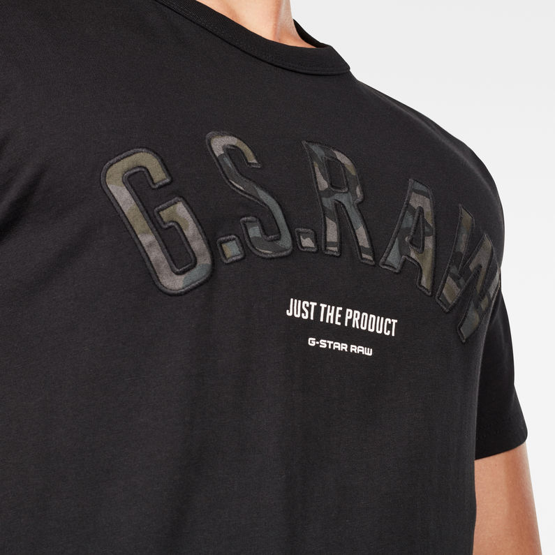 G-Star RAW® Camiseta Graphic 12 Negro detail shot