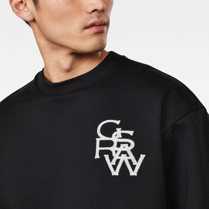 G-Star RAW® Graphic 11 Story Sweater Black detail shot