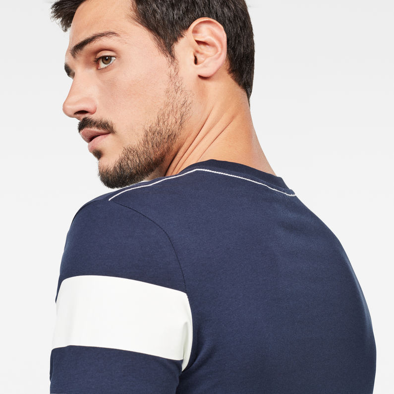 G-Star RAW® Camiseta Graphic 13 Slim Azul oscuro detail shot
