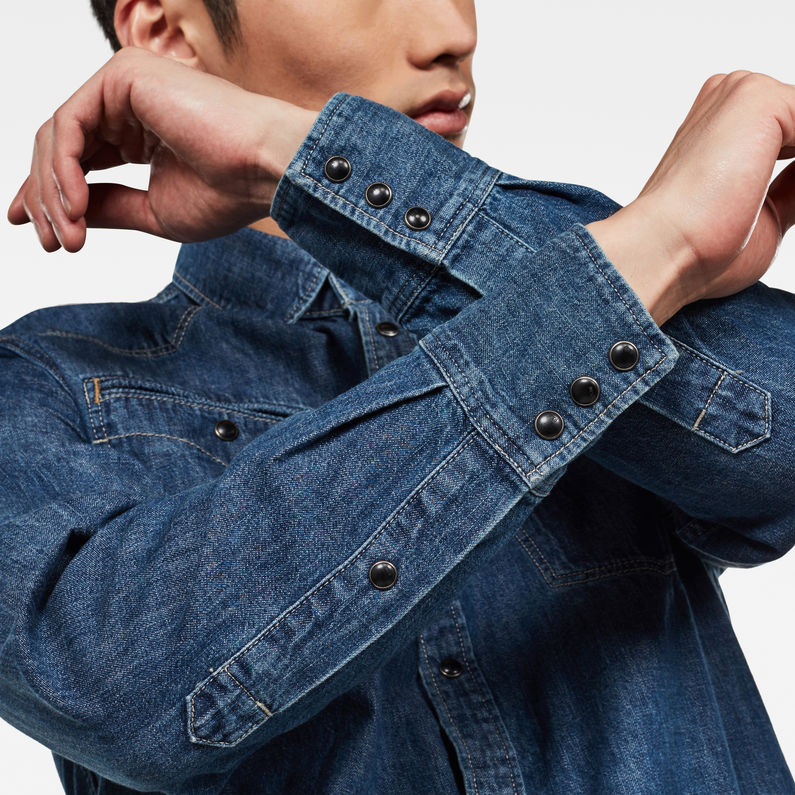 G-Star RAW® 3301 Clean Slim Shirt Grey detail shot