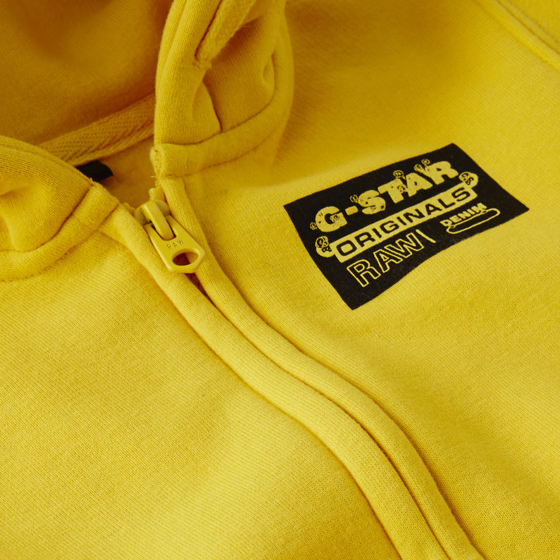 G-Star RAW® Hooded Cardigan Yellow detail shot