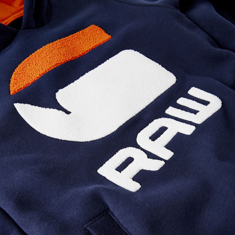G-Star RAW® Hooded Sweater Dark blue detail shot