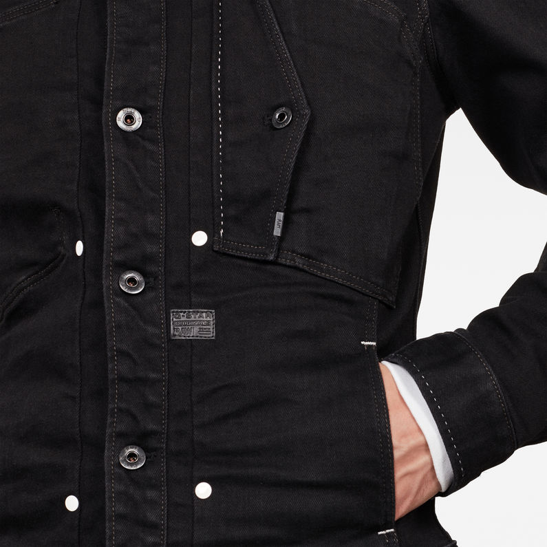 G-Star RAW® Scutar Pop Slim Jacket Black detail shot