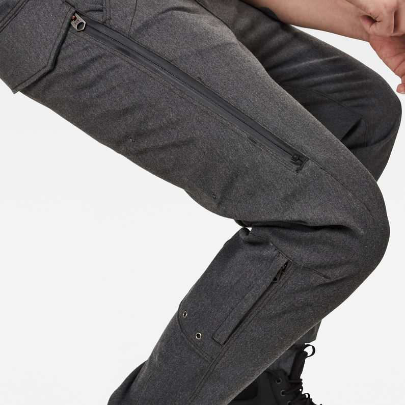 G-Star RAW® Citishield 3D Cargo Slim Tapered Cuffed Jeans Grey detail shot