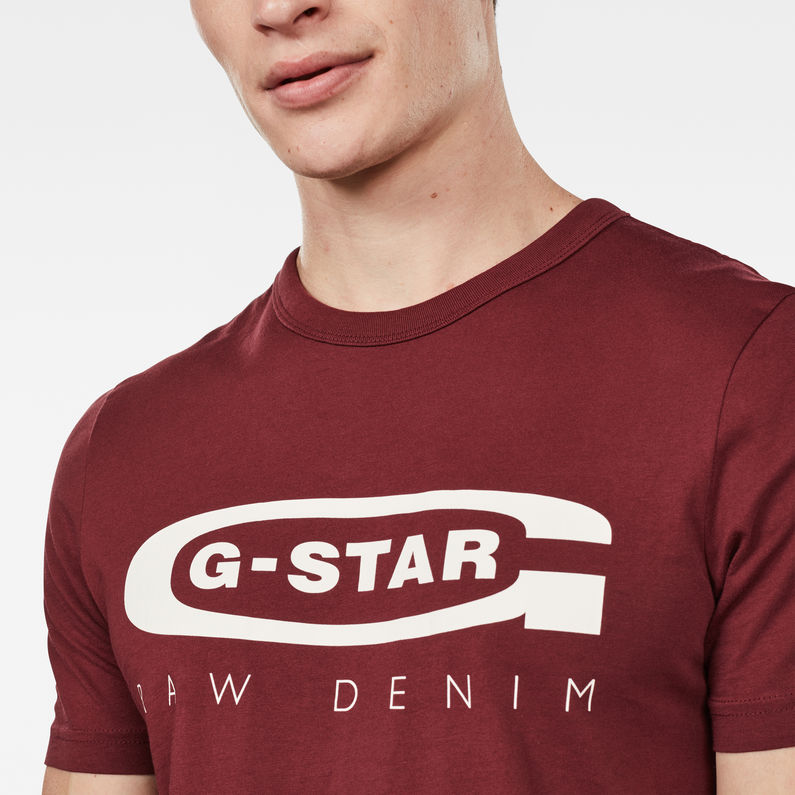 G-Star RAW® Camiseta Graphic 4 Slim Rojo detail shot