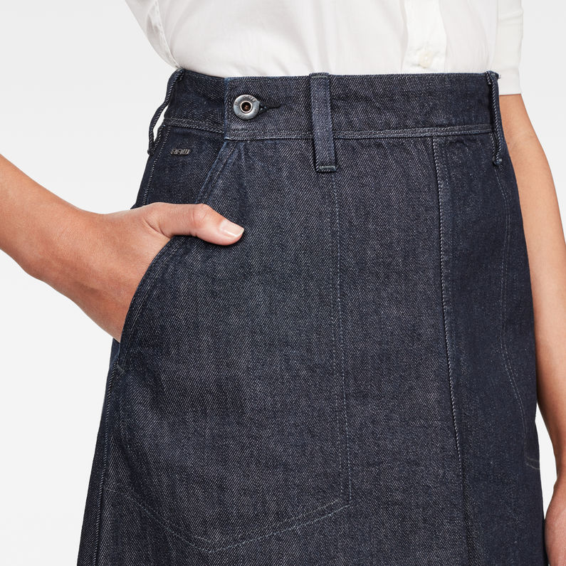 G-Star RAW® Mellam Midi Skirt Dark blue detail shot