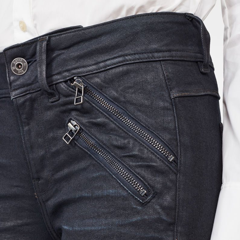 G-Star RAW® Lynn Biker Mid Skinny Jeans ブラック detail shot