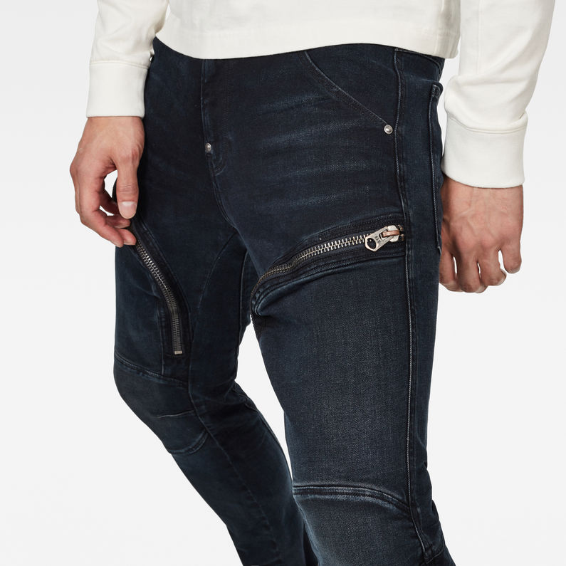 G-STAR® Air Defence Zip Skinny Jeans Grey detail shot