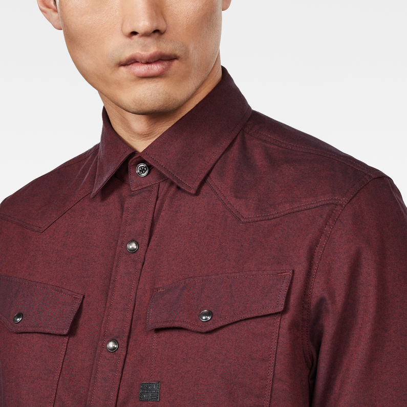 G-STAR® 3301 Slim Hemd Rot detail shot