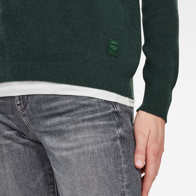 G-Star RAW® Knitr Knitted Sweater Green detail shot