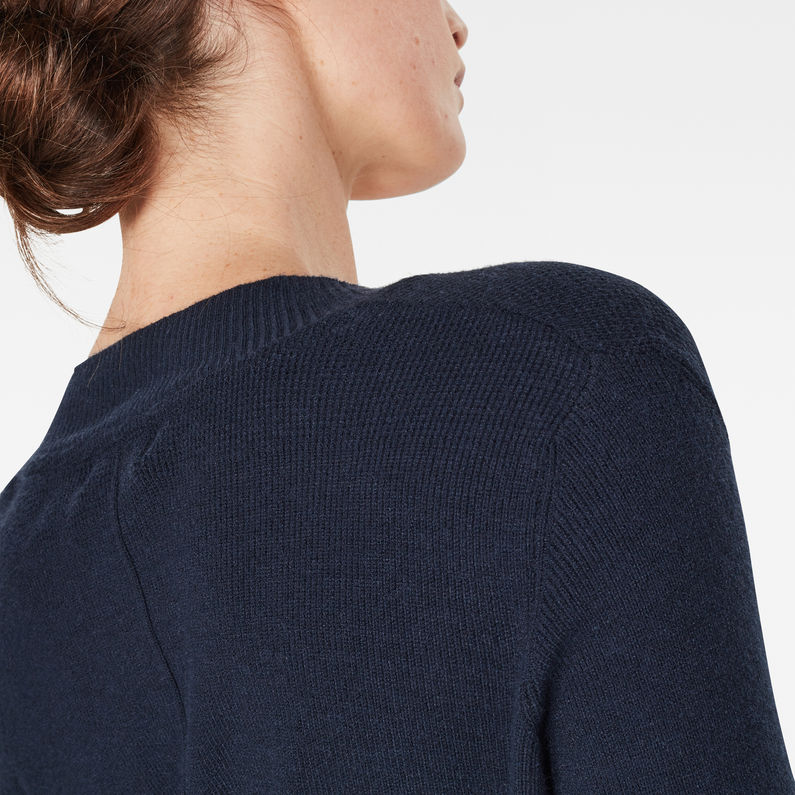 G-Star RAW® Pull en maille Knitr Bleu foncé detail shot